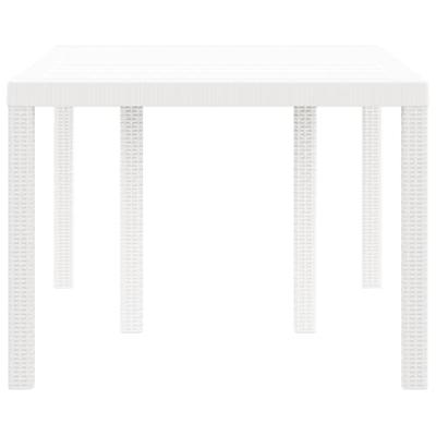 Tuintafel 150x100x73 cm poly rattan wit