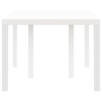 Tuintafel 150x100x73 cm poly rattan wit - thumbnail