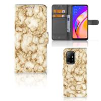 OPPO Reno5 Z | A94 5G | Bookcase | Marmer Goud - thumbnail