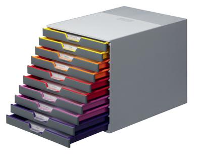Durable VARICOLOR10 - 7610 761027 Ladebox Grijs DIN A4, DIN C4, Folio, Letter Aantal lades: 10