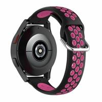 Garmin Forerunner 970 / 570 (47mm) / 255 - Siliconen sportbandje met gesp - Zwart + roze - thumbnail