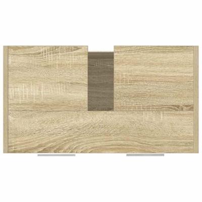 Wastafelkast 60x33x60 cm bewerkt hout sonoma eikenkleurig Wastafelkast 60x33x60 cm bewerkt hout sonoma eikenkleurig