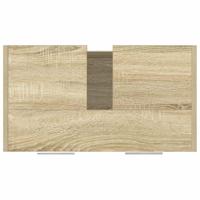 Wastafelkast 60x33x60 cm bewerkt hout sonoma eikenkleurig - thumbnail