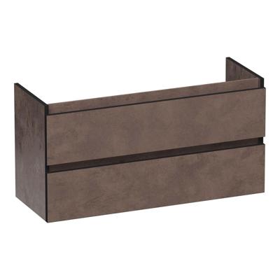 Brauer Joy Edge - Onderkast Ondiep - 100 cm - met 2 Softclose Lades Greeploos en 1 Sifon Uitsparing - Erosion