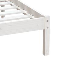 Bedframe massief hout wit 90x190 cm - thumbnail