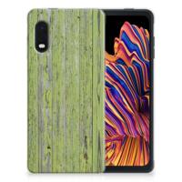 Samsung Xcover Pro | Bumper Hoesje | Green Wood - thumbnail