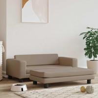 Hondenmand met verlengstuk 100x50x30 cm kunstleer cappuccino - thumbnail