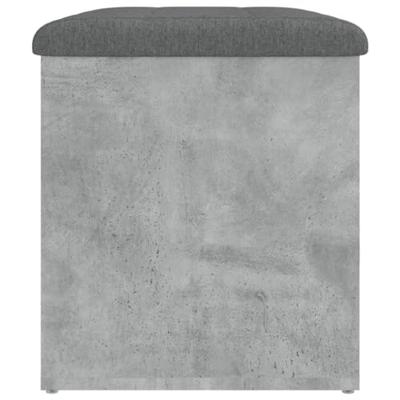 Opbergbankje 62x42x45 cm bewerkt hout betongrijs