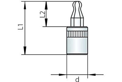 Gedore IN 20 K 5 2219417 Inbus Schroevendraaierdop 5 mm 1/4 (6.3 mm) - thumbnail