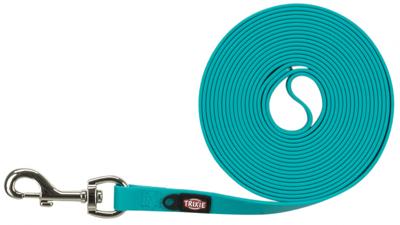 TRIXIE HONDENRIEM EASY LIFE SLEEPLIJN OCEAAN BLAUW / TURQUOISE 5 MTRX1,7 CM