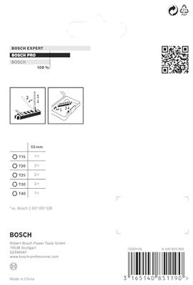 Bosch Accessories 2608522329 2608522329 T-bit T 15, T 20, T 25, T 30, T 40 1 set(s) Bosch Accessories 2608522329 2608522329 T-bit T 15, T 20, T 25, T 30, T 40 1 set(s)
