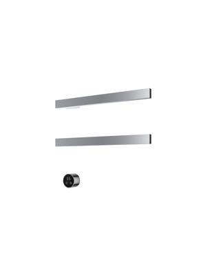 Hotbath &MORE set van 2 rails RAS50 SQUARE 50 cm met separate schakelaar en inbouw element Chroom (RAS50-2CR)