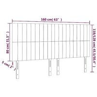 Hoofdborden 4 st 80x5x78/88 cm stof zwart - thumbnail