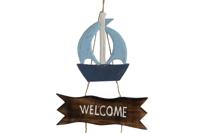 Ophangdecoratie Home ESPRIT Blauw Natuurlijk 25 x 2 x 74 cm - thumbnail