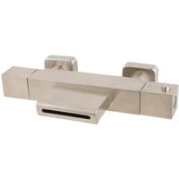 Wiesbaden Rombo Watervalkraan Thermostatisch Geborsteld Staal - thumbnail