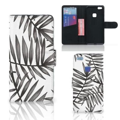 Huawei P10 Lite Hoesje Leaves Grey Huawei P10 Lite Hoesje Leaves Grey