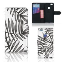 Huawei P10 Lite Hoesje Leaves Grey - thumbnail