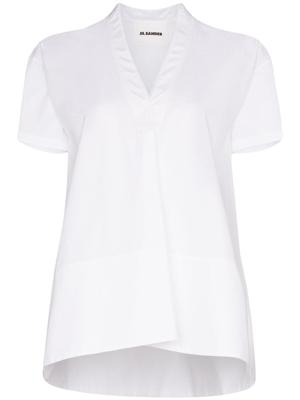 Jil Sander Maria oversized cotton blouse - White