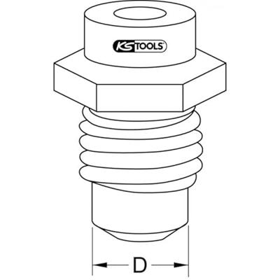 KS Tools 1509574 Mondstukken voor klinknagels, 5 mm