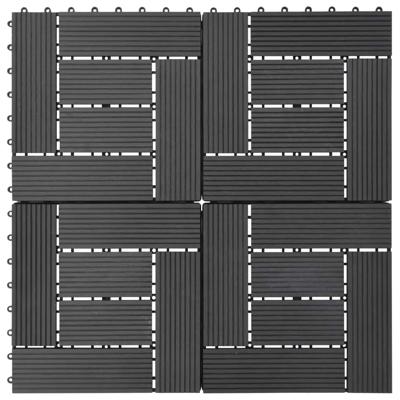 Terrastegels 30x30 cm 1 m HKC zwart 11 st Terrastegels 30x30 cm 1 m HKC zwart 11 st