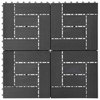 Terrastegels 30x30 cm 1 m HKC zwart 11 st - thumbnail