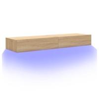 Tv-meubelen 2 st met LED-verlichting 60x35x15,5 cm sonoma eiken - thumbnail