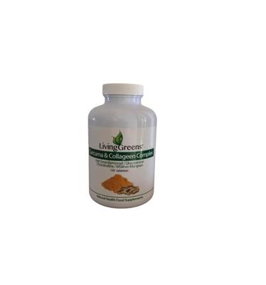 Livinggreens Curcuma & collageen complex 120 Tabletten