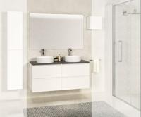 Onderkast Wiesbaden Bologna 120 cm Incl Stenen Blad Mat Wit - thumbnail