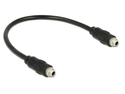 Delock 85115 Jackplug Audio Aansluitkabel [1x Jackplug female 3,5 mm - 1x Jackplug female 3,5 mm] 0.25 m Zwart