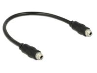 Delock 85115 Jackplug Audio Aansluitkabel [1x Jackplug female 3,5 mm - 1x Jackplug female 3,5 mm] 0.25 m Zwart - thumbnail