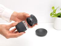 Brabantia afwasborstel met zeepreservoir dark grey - thumbnail