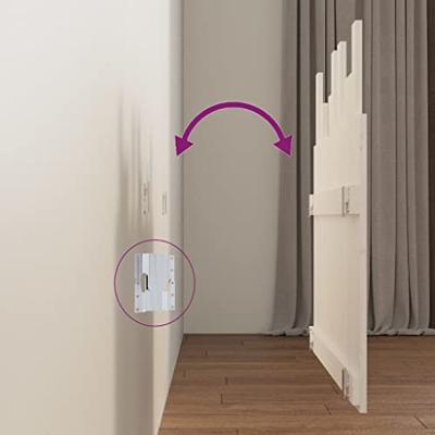 Hoofdbord wandmontage 95,5x3x80 cm massief grenenhout wit