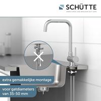 Schutte WINDOW ééngreepsmengkraan keuken met plooibare uitloop | chroom
 24550 - thumbnail