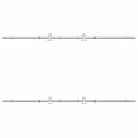 Schuifdeur onderdelenset 200 cm roestvrij staal zilverkleurig - thumbnail