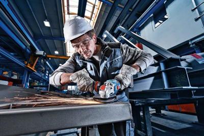 Bosch Blauw GWX 18 V-15 SC | Accu haakse slijper | 18 V | X-Lock | L-Boxx | 2x accu 5.5Ah | Set - 06019H6502