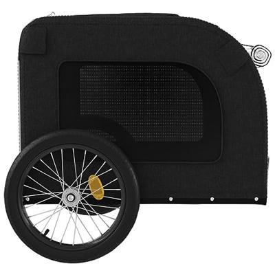 Hondenfietstrailer oxfordstof en ijzer grijs en zwart - thumbnail