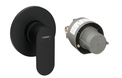 Hansgrohe Rebris S ééngreeps douchemengkraan set inbouw, mat zwart