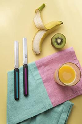 Dessertmes Arcos Zwart Fuchsia Roestvrij staal Polypropyleen