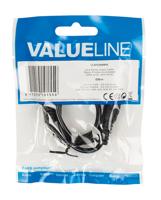 Valueline Vlap22000b05 Jack Stereo Audiokabel 3,5 mm Mannelijk - 3,5 mm Mannelijk 0,50 M Zwart - thumbnail