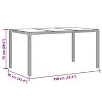 7-delige Tuinset met kussens poly rattan bruin - thumbnail