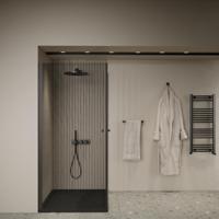 Douchecabine | BWS Gusma | 2 Deuren | 90x90x190 cm | Zwart - thumbnail