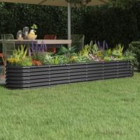 VidaXL Plantenbak 260x40x36 cm gegalvaniseerd staal antracietkleurig - thumbnail