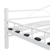 Bedframe metaal wit 160x200 cm - thumbnail