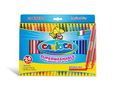 Carioca viltstift Dubbelpunter Birello Superwashab 24 stiften