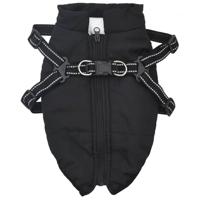 VidaXL Hondenjas met harnas waterdicht reflecterend zwart l28 - thumbnail