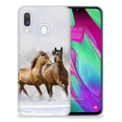 Samsung Galaxy A40 | TPU Hoesje | Paarden Samsung Galaxy A40 | TPU Hoesje | Paarden