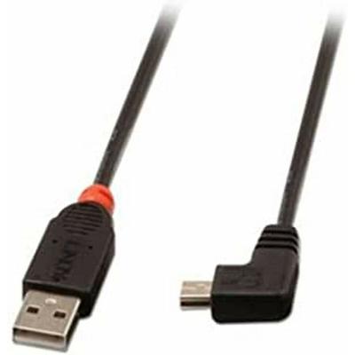 LINDY 31972 USB-kabel USB 2.0 USB-A stekker, USB-mini-B stekker 2.00 m Zwart