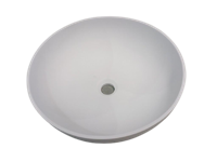 Waskom Njoy Solidthin Rond 39 cm Met Pop-Up Solid Surface Mat Wit Sanimex - thumbnail