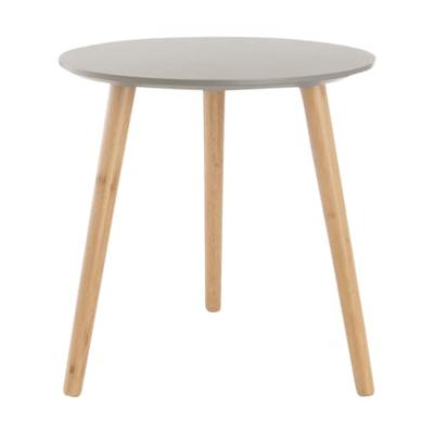 Lisomme Esma houten bijzettafel grijs - Ø 40 cm