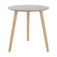 Lisomme Esma houten bijzettafel grijs - Ø 40 cm - thumbnail
